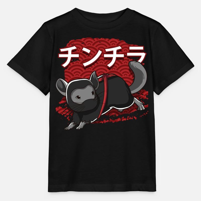Ninja Chinchilla - Stanley/Stella MINI CREATOR Kids’ T-Shirt - black