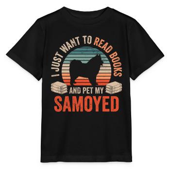 Lire et caresser Samoyède Samoyède - T-shirt bio MINI CREATOR Stanley/Stella Enfant - noir - Devant - Mikhail (115cm)