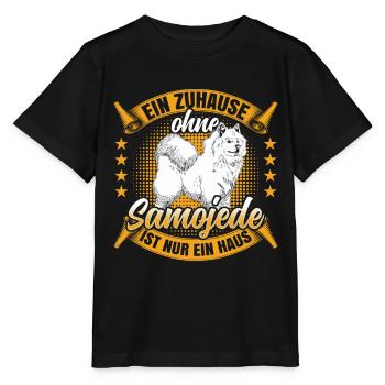 Samojede ist nur ein Haus Samojedenspitz - Stanley/Stella Kinder T-Shirt MINI CREATOR  - Schwarz - Vorne - Mikhail (115cm)