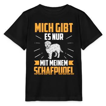 Nur mit meinem Schafpudel altdeutscher Hütepudel - Stanley/Stella Kinder T-Shirt MINI CREATOR  - Schwarz - Vorne - Mikhail (115cm)