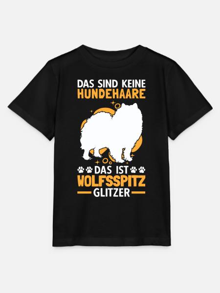 Wolfsspitz Glitzer deutscher Spitz Keeshond - Stanley/Stella Kinder T-Shirt MINI CREATOR - Schwarz