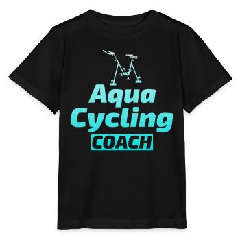 Aqua Cycling Swimming Pool Fitness Training Coach - Stanley/Stella MINI CREATOR Kids’ T-Shirt - black - Front - Mikhail (115cm)