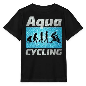Aqua Cycling Swimming Pool Fitness Evolution - Stanley/Stella MINI CREATOR Kids’ T-Shirt - black - Front - Mikhail (115cm)