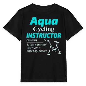 Aqua Cycling Swimming Pool Fitness Training Coach - Stanley/Stella MINI CREATOR Kids’ T-Shirt - black - Front - Mikhail (115cm)