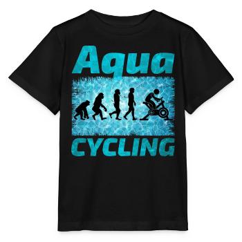Aqua Cycling Swimming Pool Fitness Evolution - Stanley/Stella MINI CREATOR Kids’ T-Shirt - black - Front - Mikhail (115cm)