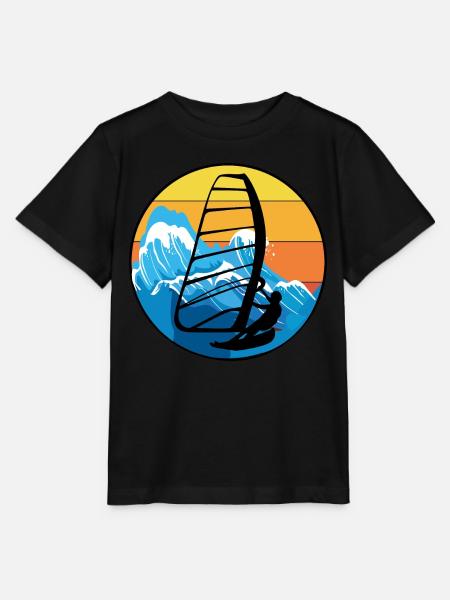 Windsurfen Windsurfen Windsurfer Surfen Wassersport - Stanley/Stella Kinder T-Shirt MINI CREATOR  - Schwarz