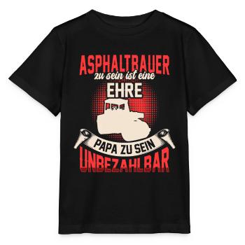 Asphaltbauer zu sein ist eine Ehre Asphaltierer - Stanley/Stella Kinder T-Shirt MINI CREATOR  - Schwarz - Vorne - Mikhail (115cm)