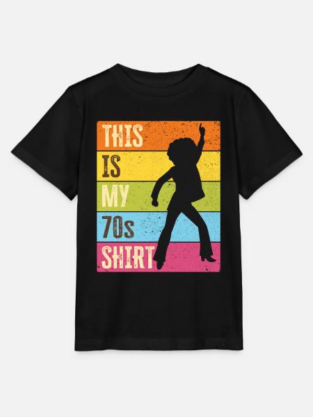 70er Jahre 1970er Siebziger Party Outfit Kostüm - Stanley/Stella Kinder T-Shirt MINI CREATOR - Schwarz
