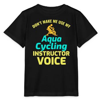 Aqua Cycling Piscine Fitness Training Drôle - T-shirt bio MINI CREATOR Stanley/Stella Enfant - noir - Devant - Mikhail (115cm)
