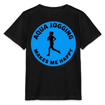 Deep Water Aqua jogging Pool Running Fitness - T-shirt bio MINI CREATOR Stanley/Stella Enfant - noir - Devant - Mikhail (115cm)
