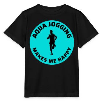 Deep Water Aqua jogging Pool Running Fitness - T-shirt bio MINI CREATOR Stanley/Stella Enfant - noir - Devant - Mikhail (115cm)