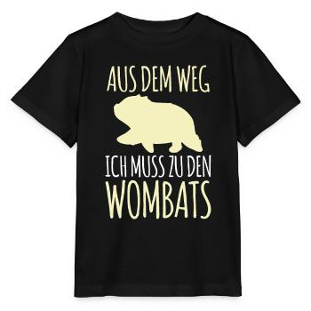 Muss zu den Wombats Australien Beuteltier - Stanley/Stella Kinder T-Shirt MINI CREATOR  - Schwarz - Vorne - Mikhail (115cm)