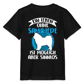 Leben ohne Samojede Samojedenspitz - Stanley/Stella Kinder T-Shirt MINI CREATOR  - Schwarz - Vorne - Mikhail (115cm)