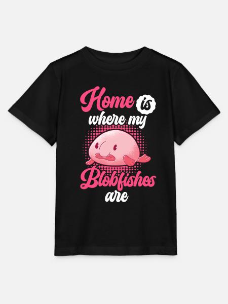 Zuhause ist wo mein Blobfisch ist Blobfisch - Stanley/Stella Kinder T-Shirt MINI CREATOR - Schwarz