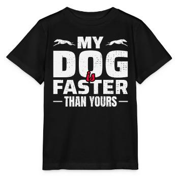 Greyhound Racing Hund Haustier Rennen Tier Racer - Stanley/Stella Kinder T-Shirt MINI CREATOR  - Schwarz - Vorne - Mikhail (115cm)