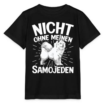 Nicht ohne meinen Samojede Samojedenspitz - Stanley/Stella Kinder T-Shirt MINI CREATOR  - Schwarz - Vorne - Mikhail (115cm)