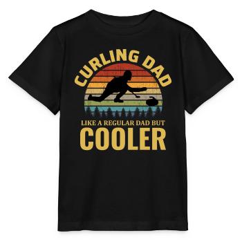 Eisstockschießen Kehren Winter Eissport Papa Vatertag - Stanley/Stella Kinder T-Shirt MINI CREATOR  - Schwarz - Vorne - Mikhail (115cm)