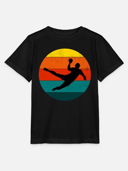 Handballspieler Retro Vintage 80er Jahre Stil Handballer - Stanley/Stella Kinder T-Shirt MINI CREATOR - Schwarz