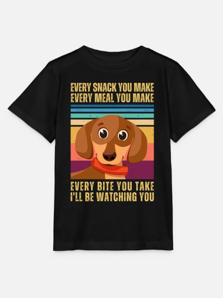 DACKEL BEOBACHTEN - Stanley/Stella Kinder T-Shirt MINI CREATOR - Schwarz