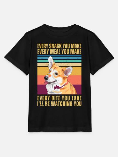 CORGI BEOBACHTEN - Stanley/Stella Kinder T-Shirt MINI CREATOR  - Schwarz