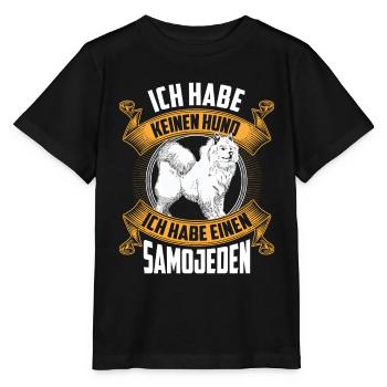Ich habe einen Samojede Samojedenspitz - Stanley/Stella Kinder T-Shirt MINI CREATOR  - Schwarz - Vorne - Mikhail (115cm)