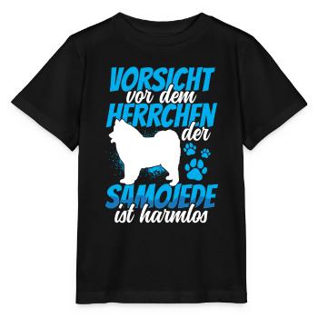 Samojede ist harmlos Samojedenspitz - Stanley/Stella Kinder T-Shirt MINI CREATOR  - Schwarz - Vorne - Mikhail (115cm)