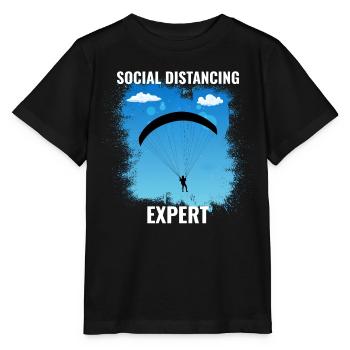 Wingsuit fliegen Base Jumping Fallschirmspringen Wingsuiting - Stanley/Stella Kinder T-Shirt MINI CREATOR  - Schwarz - Vorne - Mikhail (115cm)