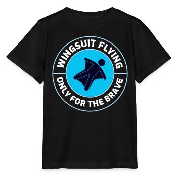 Wingsuit fliegen Base Jumping Fallschirmspringen Wingsuiting - Stanley/Stella Kinder T-Shirt MINI CREATOR  - Schwarz - Vorne - Mikhail (115cm)