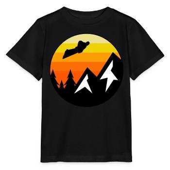 Wingsuit fliegen Base Jumping Skydiving Retro - Stanley/Stella Kinder T-Shirt MINI CREATOR  - Schwarz - Vorne - Mikhail (115cm)