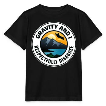 Wingsuit fliegen Base Jumping Fallschirmspringen Wingsuiting - Stanley/Stella Kinder T-Shirt MINI CREATOR  - Schwarz - Vorne - Mikhail (115cm)