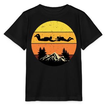 Fallschirmspringen Fallschirmspringen - Stanley/Stella Kinder T-Shirt MINI CREATOR  - Schwarz - Vorne - Mikhail (115cm)