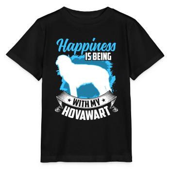 Hovawart macht glücklich derber Bauernhund - Stanley/Stella Kinder T-Shirt MINI CREATOR  - Schwarz - Vorne - Mikhail (115cm)