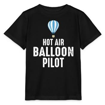 Montgolfière Montgolfière Pilote de montgolfière - T-shirt bio MINI CREATOR Stanley/Stella Enfant - noir - Devant - Mikhail (115cm)