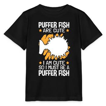 So I'm a puffer fish Giant puffer fish - Stanley/Stella MINI CREATOR Kids’ T-Shirt - black - Front - Mikhail (115cm)