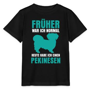 Pekinese früher normal Peking-Palasthund - Stanley/Stella Kinder T-Shirt MINI CREATOR  - Schwarz - Vorne - Mikhail (115cm)