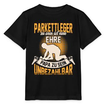 Parkettleger sein ist eine Ehre Fußbodenleger - Stanley/Stella Kinder T-Shirt MINI CREATOR  - Schwarz - Vorne - Mikhail (115cm)