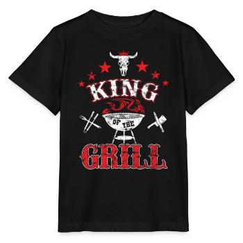 King of the Grill - Stanley/Stella Kinder T-Shirt MINI CREATOR  - Schwarz - Vorne - Mikhail (115cm)