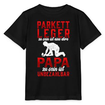 Parkettleger sein ist eine Ehre Fußbodenleger - Stanley/Stella Kinder T-Shirt MINI CREATOR  - Schwarz - Vorne - Mikhail (115cm)