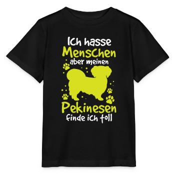 Pekinese finde ich toll Peking-Palasthund - Stanley/Stella Kinder T-Shirt MINI CREATOR  - Schwarz - Vorne - Mikhail (115cm)