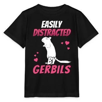 Distrait par la gerbille Gerbille - T-shirt bio MINI CREATOR Stanley/Stella Enfant - noir - Devant - Mikhail (115cm)