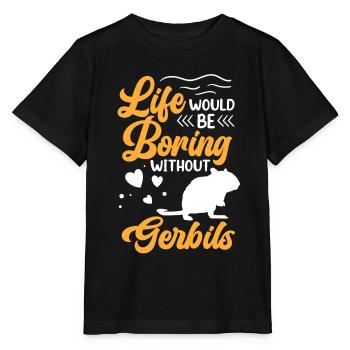 Alésage sans rongeur gerbille Gerbille - T-shirt bio MINI CREATOR Stanley/Stella Enfant - noir - Devant - Mikhail (115cm)
