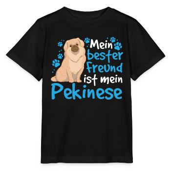 Pekinese ist mein Freund Peking-Palasthund - Stanley/Stella Kinder T-Shirt MINI CREATOR  - Schwarz - Vorne - Mikhail (115cm)