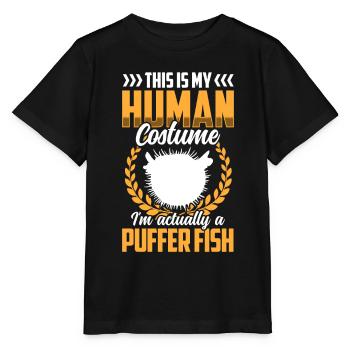 Just a puffer fish costume giant puffer fish - Stanley/Stella MINI CREATOR Kids’ T-Shirt - black - Front - Mikhail (115cm)