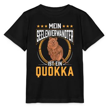 Quokka ist mein Seelenverwandter Beuteltier - Stanley/Stella Kinder T-Shirt MINI CREATOR  - Schwarz - Vorne - Mikhail (115cm)