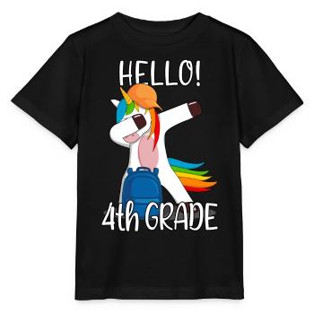 École élémentaire de quatrième année de 4e année Einhorn - T-shirt bio MINI CREATOR Stanley/Stella Enfant - noir - Devant - Mikhail (115cm)
