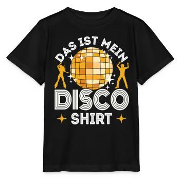 Disco Outfit 80er 70er Jahre Disko Party Kostüm - Stanley/Stella Kinder T-Shirt MINI CREATOR  - Schwarz - Vorne - Mikhail (115cm)