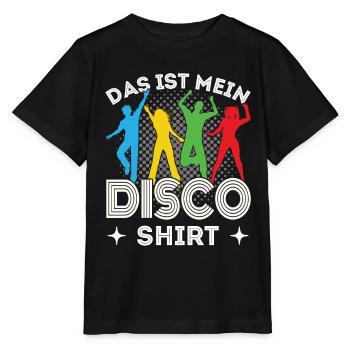 Disco Outfit 80er 70er Jahre Disko Party Kostüm - Stanley/Stella Kinder T-Shirt MINI CREATOR  - Schwarz - Vorne - Mikhail (115cm)