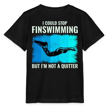 Nageoires Nageoire Nageur Natation Sports nautiques - T-shirt bio MINI CREATOR Stanley/Stella Enfant - noir - Devant - Mikhail (115cm)