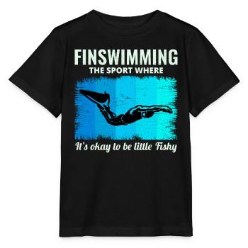 Nageoires Nageoire Nageur Natation Sports nautiques - T-shirt bio MINI CREATOR Stanley/Stella Enfant - noir - Devant - Mikhail (115cm)