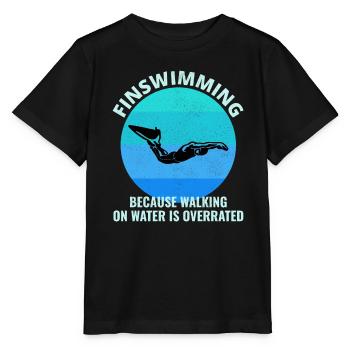 Nageoires Nageoire Nageur Natation Sports nautiques - T-shirt bio MINI CREATOR Stanley/Stella Enfant - noir - Devant - Mikhail (115cm)